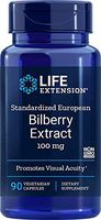 Life Extension Bilberry Extract 90 V-Capsules, 100 mg, 90 Count
