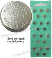 Sony 364 (SR621SW) Silver Oxide Watch Battery on 20 Tear Strip