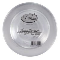 Premium Quality Heavyweight Plastic Bowls China Like. Wedding and Party Dinnerware Plastic Bowls 5 oz. Clear-Double Pack 60 Count