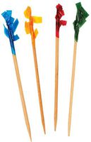 Roland Toothpicks,  Multicolored Frilled, 1000 Count (Pack of 10)