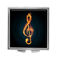 Top A Custom Personalized Square Pill Box Decorative Box Vitamin Container Pocket Or Wallet (Flaming Treble Clef-4)