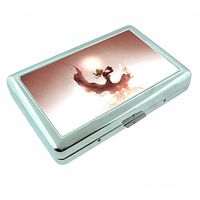 Pink Anime Girl Em1 Hip Silver Cigarette Case Id Holder Metal Wallet 4" X 2.75" RFID Protection