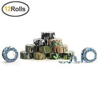 MUEUSS Self-Adhesive Bandage, Self Adherent Cohesive Stretch First Aid Wraps for Sprain Swelling and Soreness on Wrist and Ankle Tapes,1" x 5 Yard (Camo, 12 Roll)