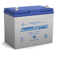 Powersonic PS-12550 - 12 Volt/55 Amp Hour Sealed Lead Acid Battery with Nut-Bolt Terminal