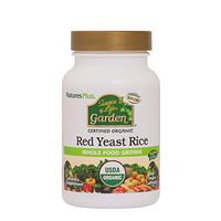 NaturesPlus Source of Life Garden Certified Organic Red Yeast Rice - 600 mg, 60 Vegan Capsules - Nutritional Support For Overall Well-Being - Vegetarian, Gluten-Free - 60 Servings