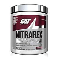 GAT Sport NITRAFLEX Testosterone Boosting Powder, Increases Blood Flow, Boosts Strength and Energy, Improves Exercise Performance, Creatine-Free (Black Cherry, 30 Servings)