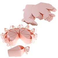 Pink Butterfly Party Wedding Favor Gift Candy Bomboniere Boxes Baby Shower x 50