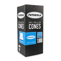 Futurola - Unrefined Super Thin Pre Rolled Cones - Classic White (1000, King)