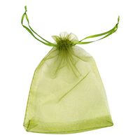 ATCG 100pcs 8x12 Inches Large Drawstring Organza Bags Decoration Festival Wedding Party Favor Gift Candy Toys Pouches (Green)
