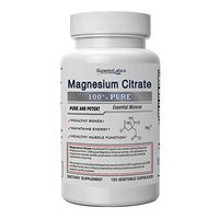 Superior Labs Magnesium Citrate - 100% NonGMO Safe from Additives, Stearates, Gluten and Other Allergens - Powerful Dose for Sleep, Headaches, Cramps, Twitches - 1,250mg Citrate, 120 Vegetable Caps