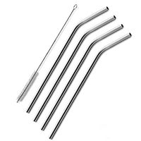OULII 4pcs Stainless Steel Drinking Straws Reusable Glass Straws for Yeti 20oz with 1 Cleaners