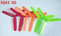 Jammas 4Pairs 3D Violent Propeller 5045 3-Blade Propellers 5inch Prop CW CCW Paddles Props Blades for FPV RC Plane Multirotor 3D Flight - (Color: 4Pairs red)