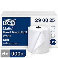Tork Matic Advanced Paper Hand Towel Roll H11, Paper Hand Towel 290025, High Absorbancy, 1-Ply, White - 6 Rolls x 700 ft