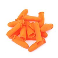 EudoUS Pack of 100 Latex Finger Cots Reusable Rubber Fingertips Protective Glove Heavy Duty Industrial Grade Finger Cots