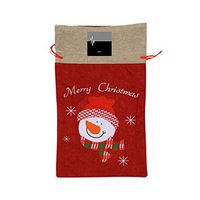 VAbBUQBWUQ Fashion Picture Element Santa Clause Drawstring Candy Goody Toy Gift Stocking Bag Holiday Wrapping Party Favors Presents Decorations