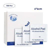 100pcs Wet Disinfectant Wipe Disposable Alcohol Wipes Prep Pad for Mobile Phone Door Handle