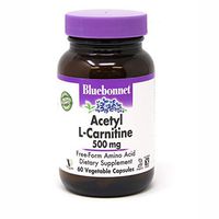 BlueBonnet Acetyl L-Carnitine 500 mg Vitamin Capsules, 60 Count