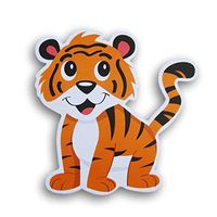 Baby Tiger Classroom Decor Embossed Paper Cut-Outs - 10 Count
