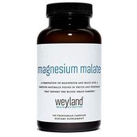 Weyland Brain Nutrition: Magnesium Malate (120 Count), 120 Vegetarian Capsules, Supports Natural Energy Production and Healthy Nervous Function