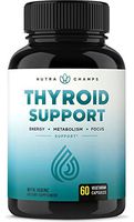 Thyroid Support Complex with Iodine for Energy, Metabolism & Focus - Vegetarian, Non-GMO, Soy & Gluten Free Supplement with Vitamin B12, Ashwagandha, Kelp, Zinc, Selenium, Copper & More