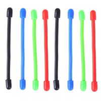 Lheng Diameter 4mm/0.15″ Length 4-Inch Gear Tie Reusable Rubber Twist Tie Cable Wire Gear tie 4 Colors 8Pcs