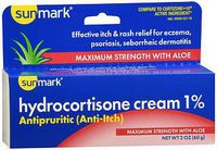 Sunmark Hydrocortisone Cream 1% Maximum Strength with Aloe - 2 Ounces