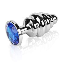 Oolong Random Color Stainless Steel Metal Screw Thread Rhinestone Large Size Ȁmâl Plúg for Men for Women
