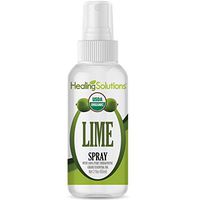 Organic Lime Spray – Water Infused with Lime Essential Oil – Certified USDA Organic - 2oz Bottle by Healing Solutions