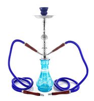 2 hose 20" Blue Hookah shisha nargila bar narguile nargile glass vase Vase Sale