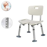 Elderly Curved Bath Chair, Aluminum Alloy Bathroom Stool, Pregnant/Disabled Bath Chair, Non-Slip Rust, 7 File Height Adjustable,for Elderly, Handicapped