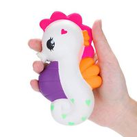 Roysberry Toys - Jumbo Slow Rising Colorful Seahorse, Toddler Toys Cute Stress Relief Toys Ball Soft Kawaii for Adults 3D Puzzle Toys for Kids for Girls