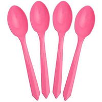 Frozen Dessert Supplies Pink Ice Cream Spoons, 5.75 inch Dessert Party Spoons - Medium-weight, Great Quality, Fast Shipping! 100 Count
