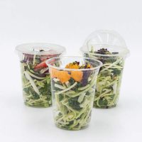 100% Compostable PLA Cold Clear Drink Cups - 50 Count - 12 oz - Eco Friendly Disposable Plant Based Plastic Party Cup