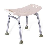 Tabourets de douche et de bain/Shower Seat Chair/Disabled Aid Non-slip Shower Chair/Pregnant women bath stool/White Metal bathtub stool/The maximum sustainable 227Kg/6 height adjustment
