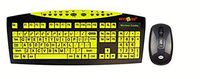 Keys-U-See Wireless Large Print Keyboard and Wireless Mouse Bundle Set (Keys U See)
