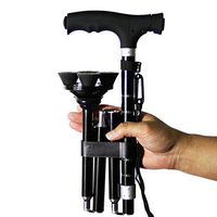 Elderly Crutches fold Ultra-Light Portable Aluminum Alloy Anti-Skid Outdoor Elderly Handcuffs Lighted T Handlebar Hiking Pole Cane