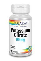 Solaray Biocitrate Potassium Supplement, 99mg, 60 Count