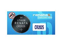 Renata CR2025 Coin Cell Battery, 5 Batteries