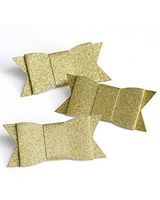 Gartner Studios Gold Glitter Adhesive Gift Bows, 12 count