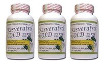 3 Pack - Resveratrol Gold 1250 - Maximum Potency 1250 Mg (New Exp : 3/2018)