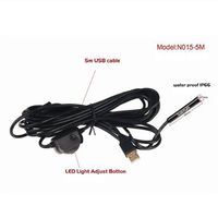 Supereye N015-5 Waterproof Endoscope 5M Length 7mm Diameter Inspection Camera Borescope USB Tube Snake Scope with 6 LED