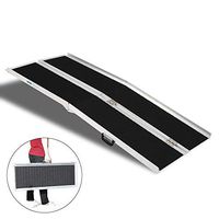 Portable Wheelchair Ramp,6ft Lightweight Multifold Aluminum Scooter Mobility Ramp Non-Skid Utility Mobility Threshold Access Ramp with Handle,Suitcase Design for Home Steps Doorway Stairs Porch