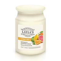 Laylas 2-Wick Scented Candle for Stress Relief, Aromatherapy & Relaxation – Naturally Scented and Infused with Essential Oils -16oz (Citrus Zest)