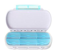 Caszel Foldable Waterproof 6 Slot Daily Pill Box Portable Travel Medicine Storage Organizer Vitamin Container Pill Dispensers