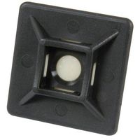 Merriway BH05760, Black, Self Adhesive Cable Tie Mounts, 19mm (3/4 inch) Square, Pack of 100, 100 Piece