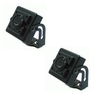 Smart Security Club B&W mini square camera with audio, Pack of 2 cameras, Made in Korea