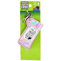 Iridescent Lighter Case with Lobster Claw Key Chain Clip - Mutts