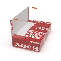 Cloaked Box - Easy Gift Wrapping Kit Includes Peel & Stick Wrapping Paper, Box, Tissues, Ribbon, and Card - Merry Xmas, Large (17.5 x 12 x 4 inches)