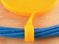 1/2 Inch Continuous Yellow Hook and Loop Wrap - 25 Yards