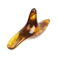 Abicial Amber Resin Wax Triangle Foot Feet Massager Gua Sha Acupuncture Shiatsu Tool